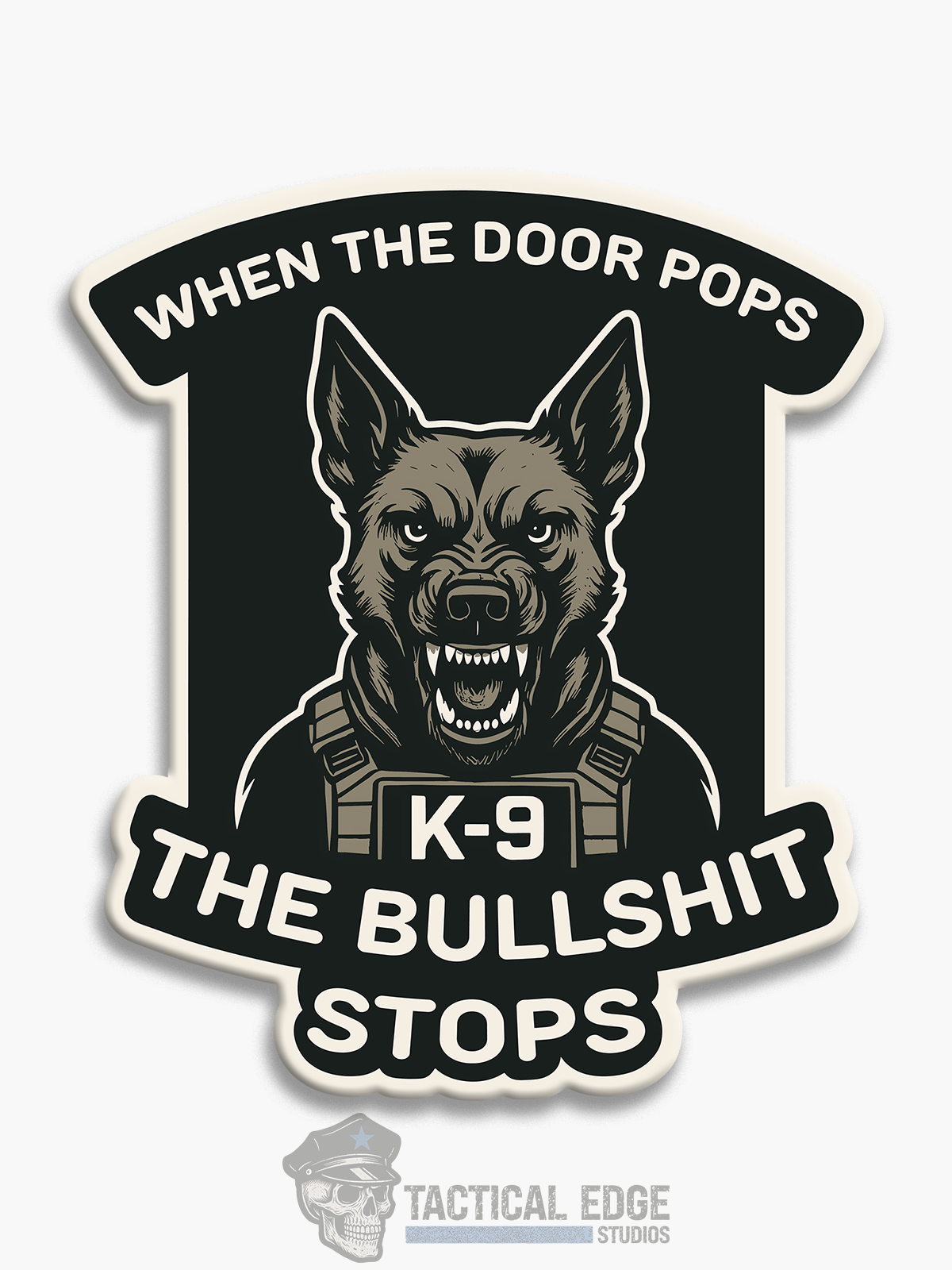 When The Door Pops, The Bullshit Stops Sticker